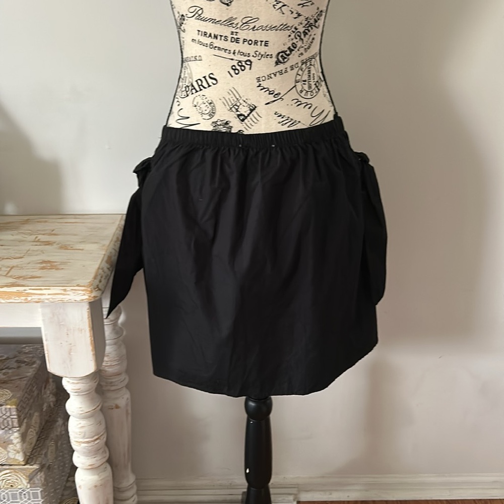 JOA Black Side Tie 100% Cotton Mini Skirt Women's size L - Picture 5 of 7
